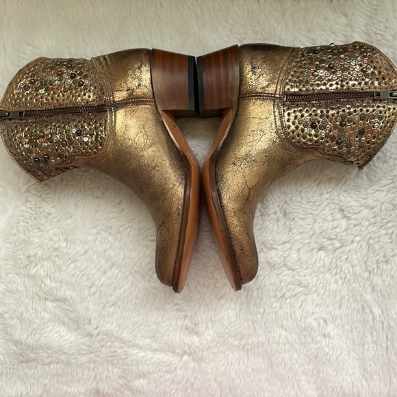 FRYE Deborah studded metallic western boots - Picture 9 of 13